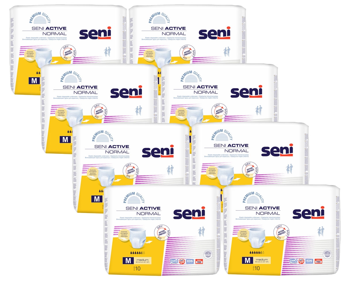 SENI Active NORMAL Inkontinenzslip MEDIUM (8x10) 80 Stück