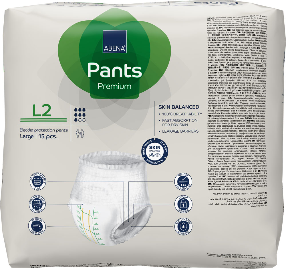 ABENA Pants Premium Large (L2) Saugstärke 2 - 15 St. Packung