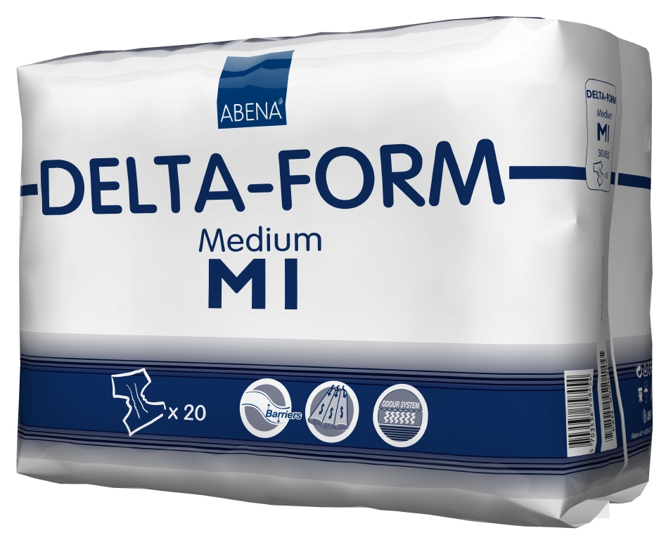 DELTA-Form Gr. Medium M1, Standard Inkontinenzwindeln - 20 St. Packung