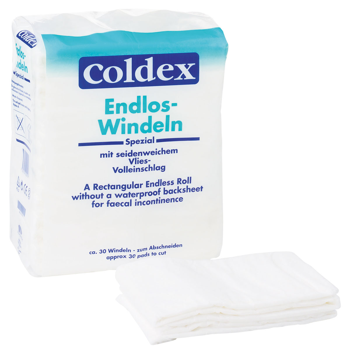 Coldex Endloswindeln spezial, 24 - lagig ohne Wäscheschutz - 12x30 Stück