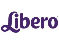 Libero ist ein Markenname, der in lila Schrift grafisch dargestellt wird. Der Schriftzug ist verschnörkelt und vermittelt einen freundlichen, einladenden Eindruck. Der Hintergrund ist schlicht und sorgt dafür, dass der Schriftzug im Vordergrund steht.