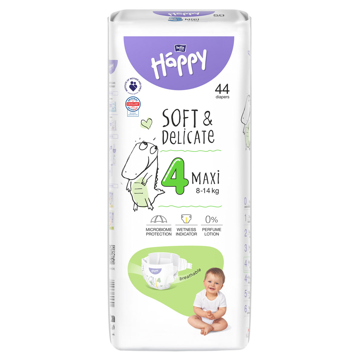 Bella Happy Babywindeln - Gr. 4 Maxi 8-14 kg - 44 Stück Packung