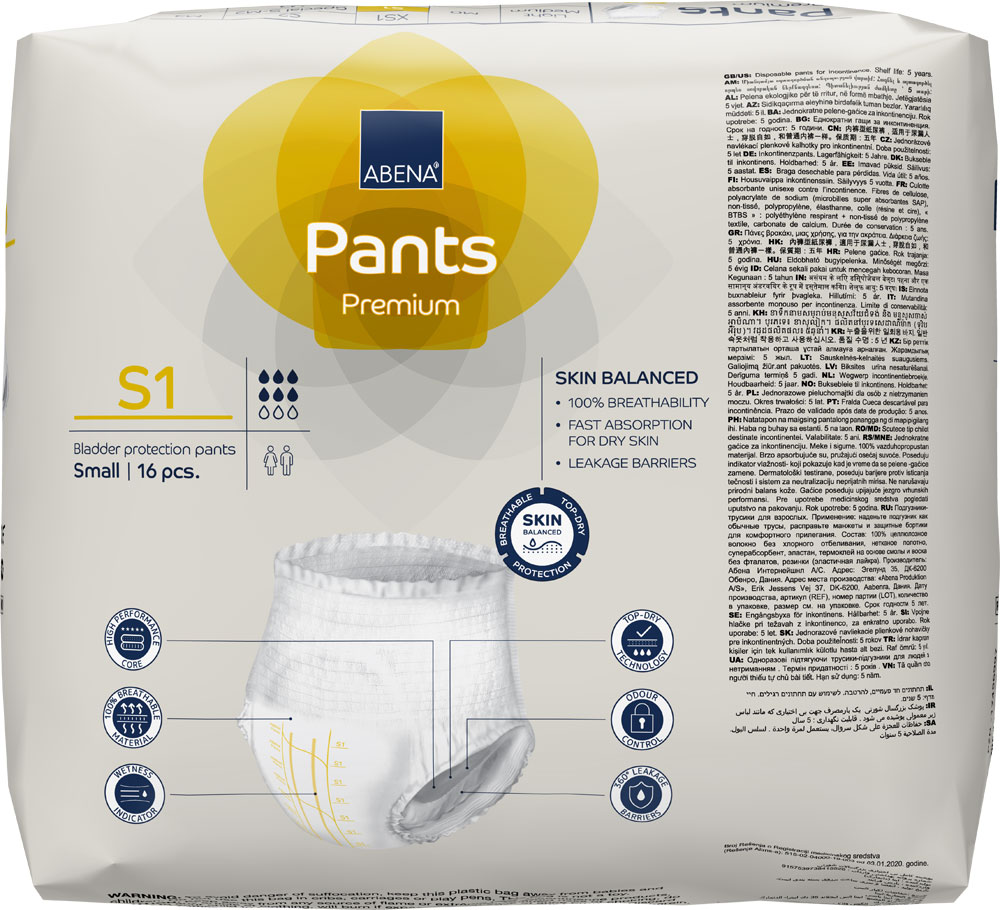 ABENA Pants Premium Small (S1) 16 St. Packung