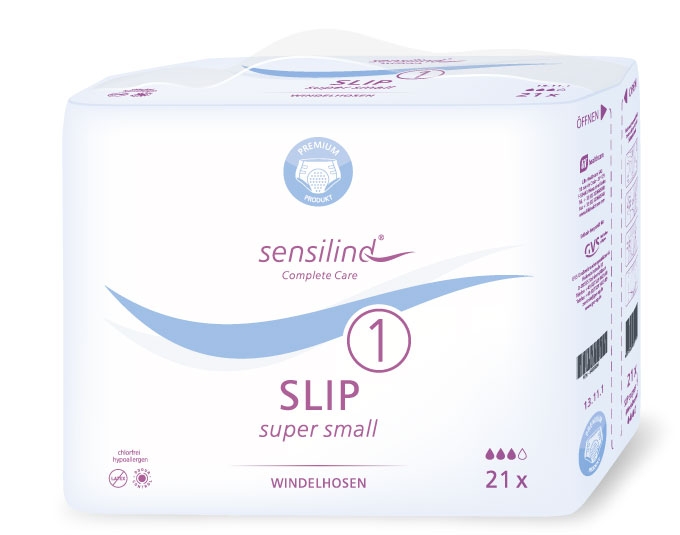 Sensilind SLIP - SUPER Small (S) - Inkontinenzwindeln - 4x21 Stück 