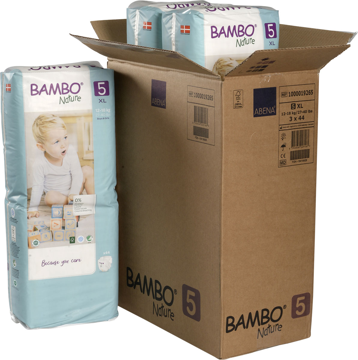 Bambo NATURE - Babywindeln Gr. 5 JUNIOR [XL] 12-18kg - 132 Stück BIGPack