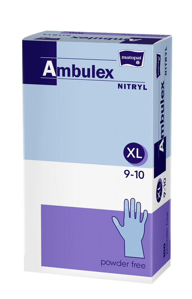 Ambulex Nitril Einweghandschuhe 100 Stück - blau - Größe XL