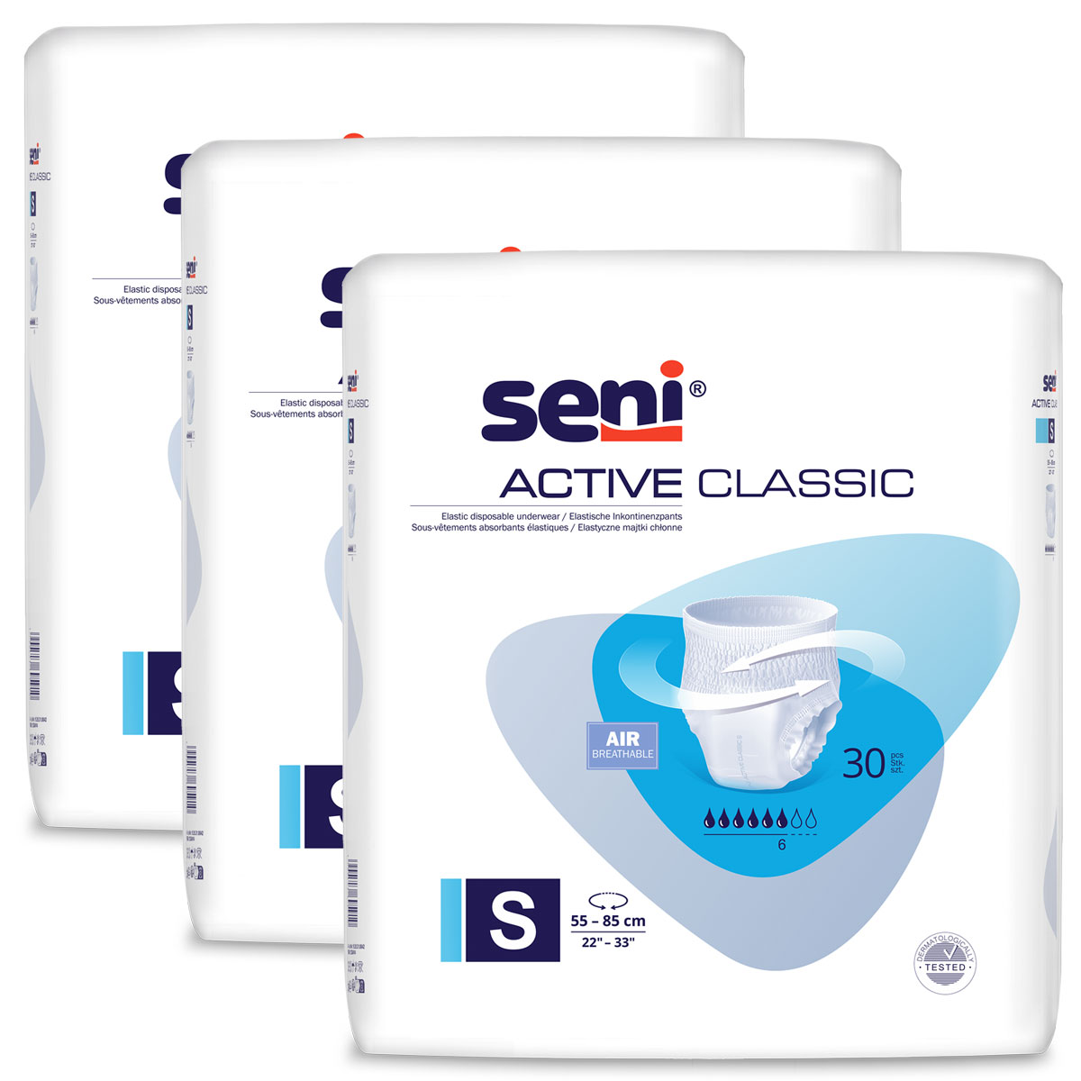 SENI Active CLASSIC Inkontinenzslip Gr. SMALL (3x30 St. Karton)