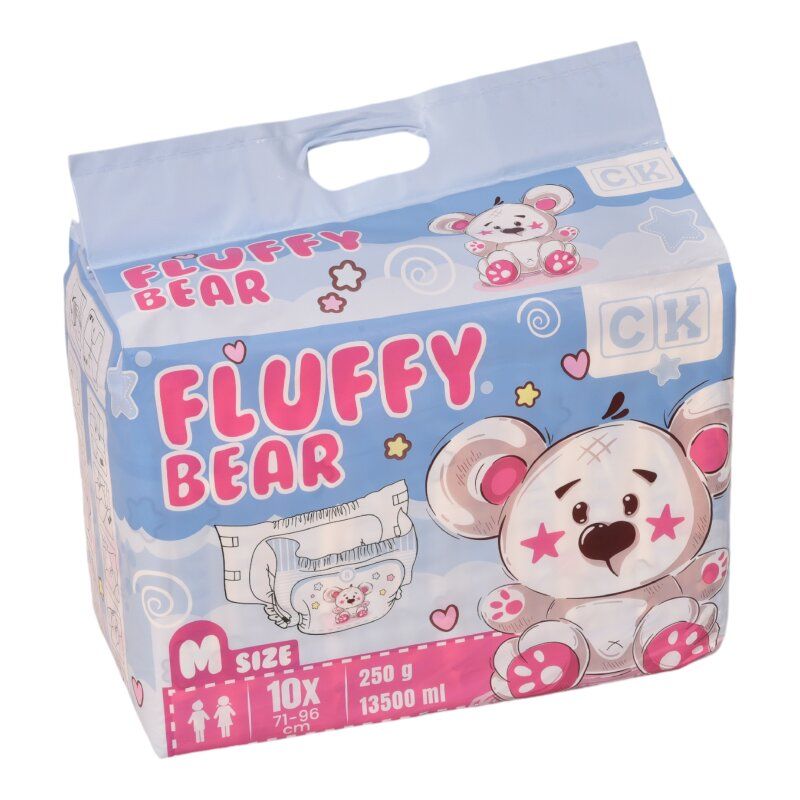Fluffy Bear - bunte Windeln für Erwachsene | X-Large (XL)
