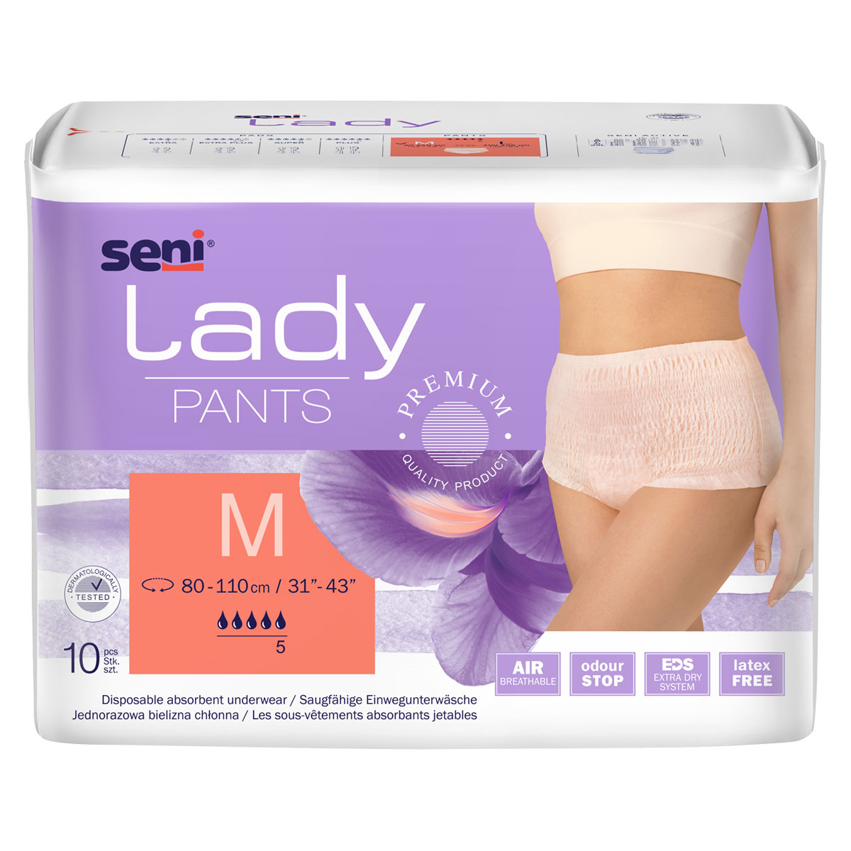 SENI Lady Pants - Einwegslip für Frauen - Medium (M) - 10 St. Packung