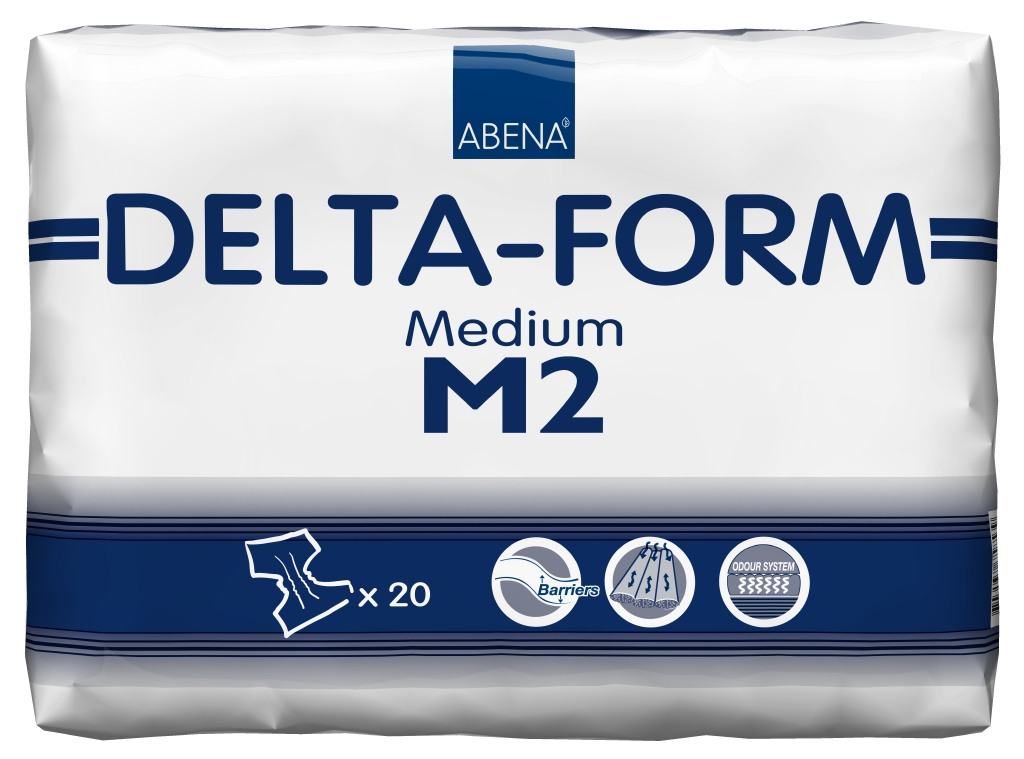 DELTA-Form Gr. Medium M2, Windeln mittlere Saugstärke - 20 St. Packung