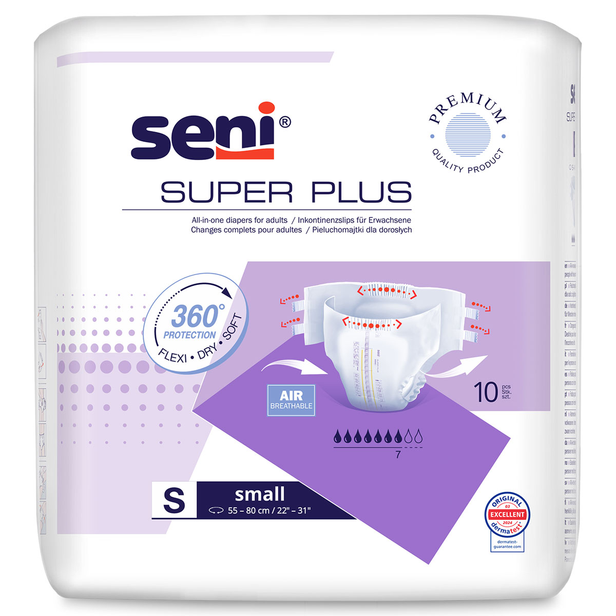 SENI Super PLUS - Inkontinenzwindeln - Gr. 1 SMALL (10 St Einzelpack)