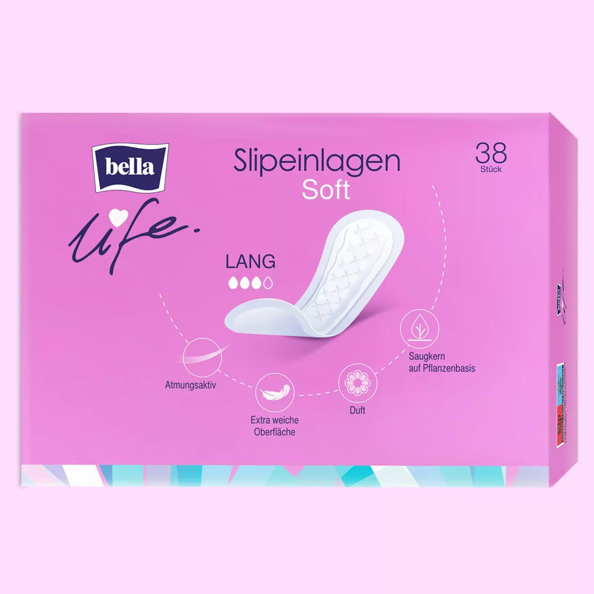 Bella Slipeinlagen Soft LANG mit Frischeduft - 38 St. Pack Bella Slipeinlagen Soft LANG mit Frischeduft - 38 St. Pack