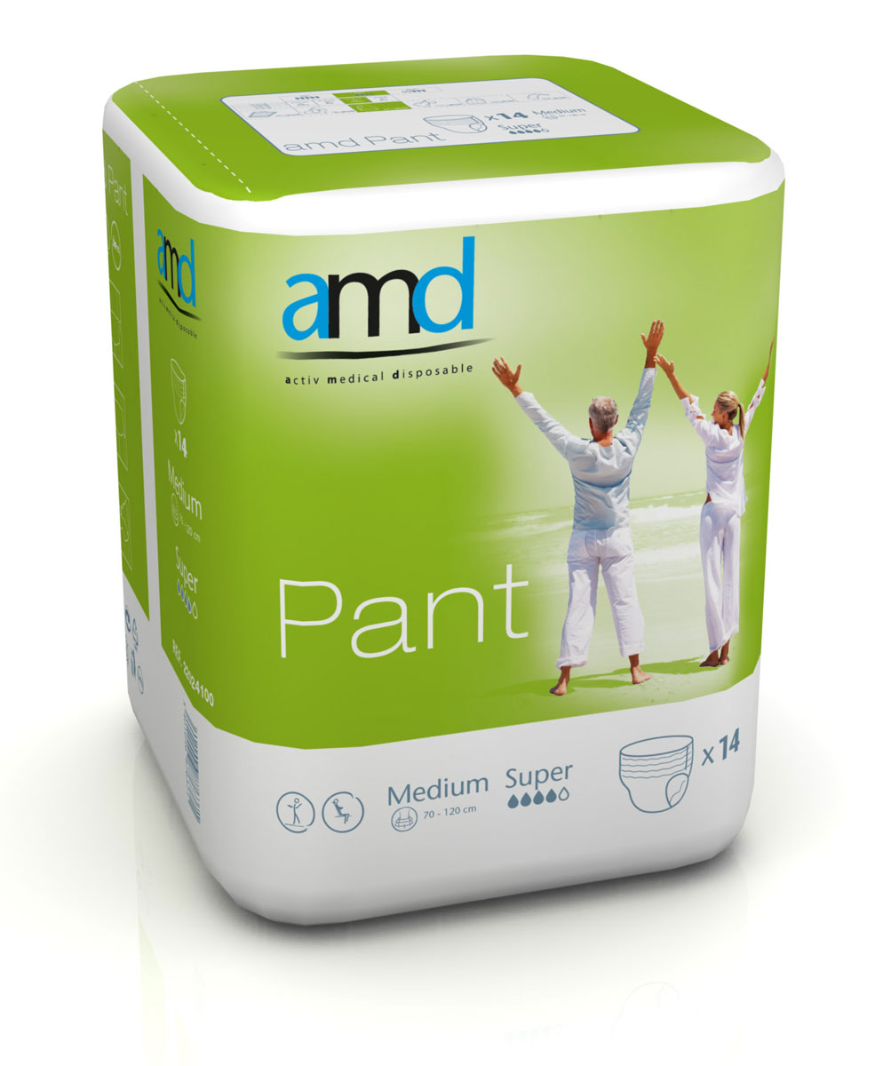 AMD Pant (SUPER) - Inkontinenzpants - Gr. Medium (M) - 14 Stück Beutel