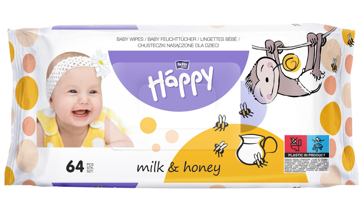 Bella Happy Feuchttücher - Milch & Honig