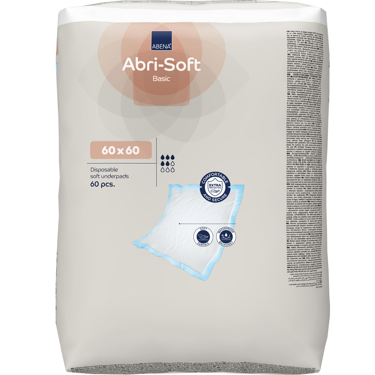 ABENA Abri-Soft BASIC Einwegunterlagen 60 x 60 cm (60 StückPackung)