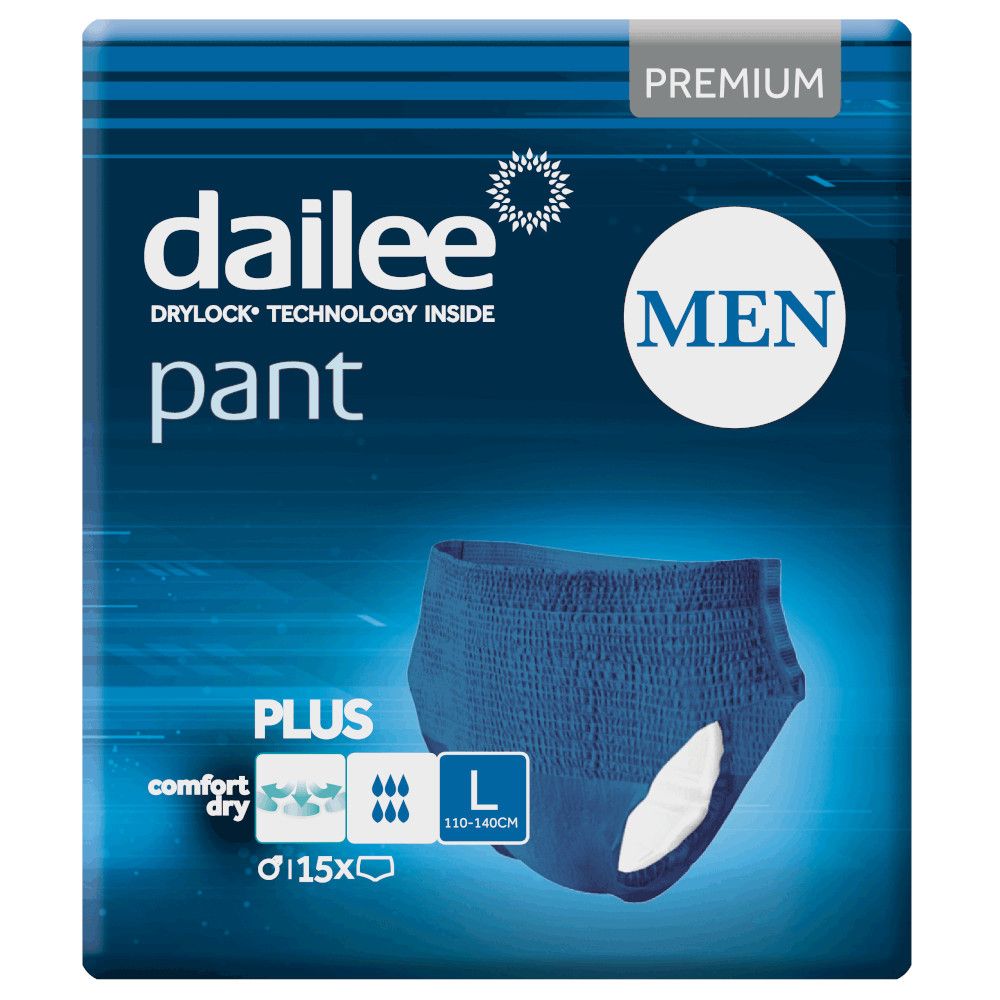 Dailee Pant Men Premium Plus - Large (L) - 15 St. Pack