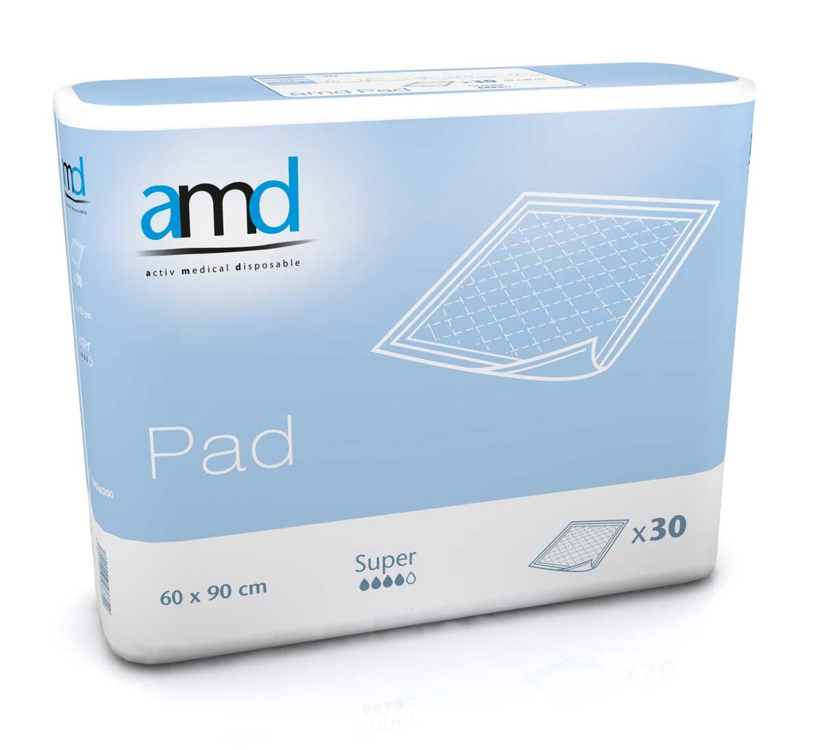 AMD PAD - Inkontinenzauflage - SUPER - 60 x 90cm - 30 Stück Packung