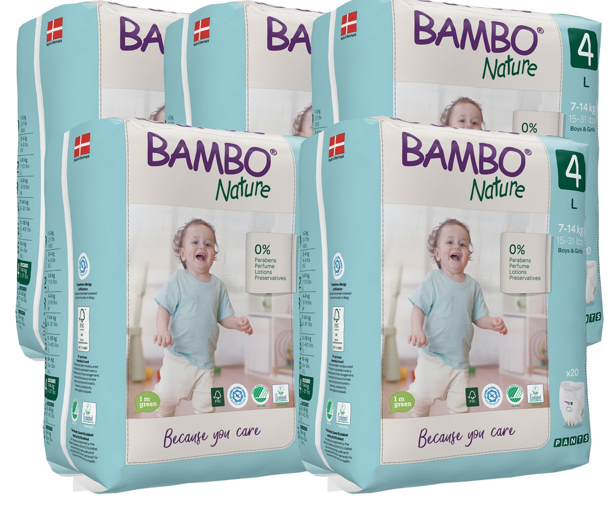 Bambo NATURE - Training Pants  Gr. 4 MAXI [L]  - (5x20 Stück) Jumbopack