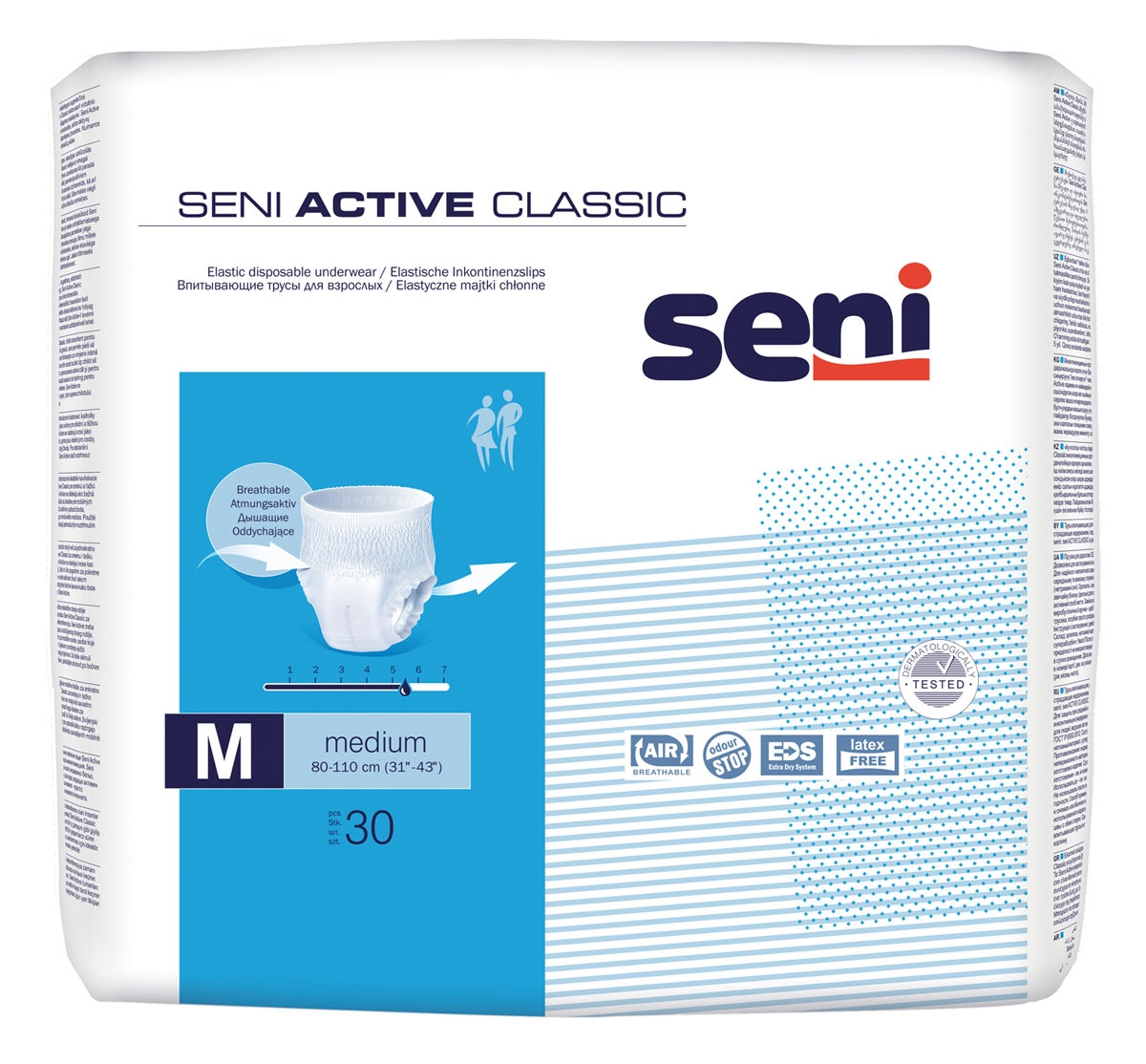 SENI Active CLASSIC Inkontinenzslip Gr. MEDIUM 30 Stück Pack