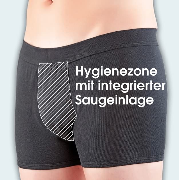 Suprima Bodyguard Light Herren- Short mit integrierter Saugeinlage, Farbe schwarz Gr.: 8