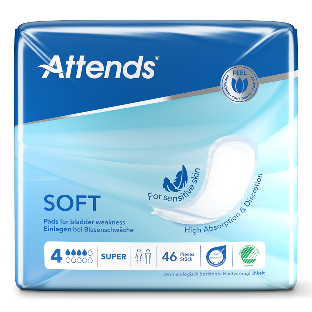 ATTENDS Soft 4 Super - Inkontinenzeinlagen - 46 Stück