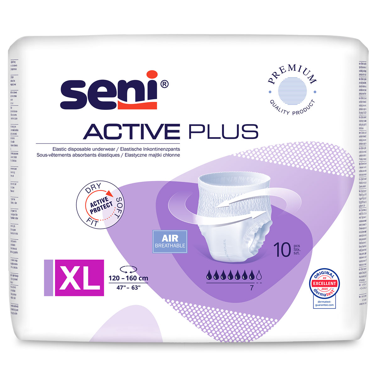 SENI Active PLUS - Inkontinenzslip EXTRA LARGE - 10 Stück Pack