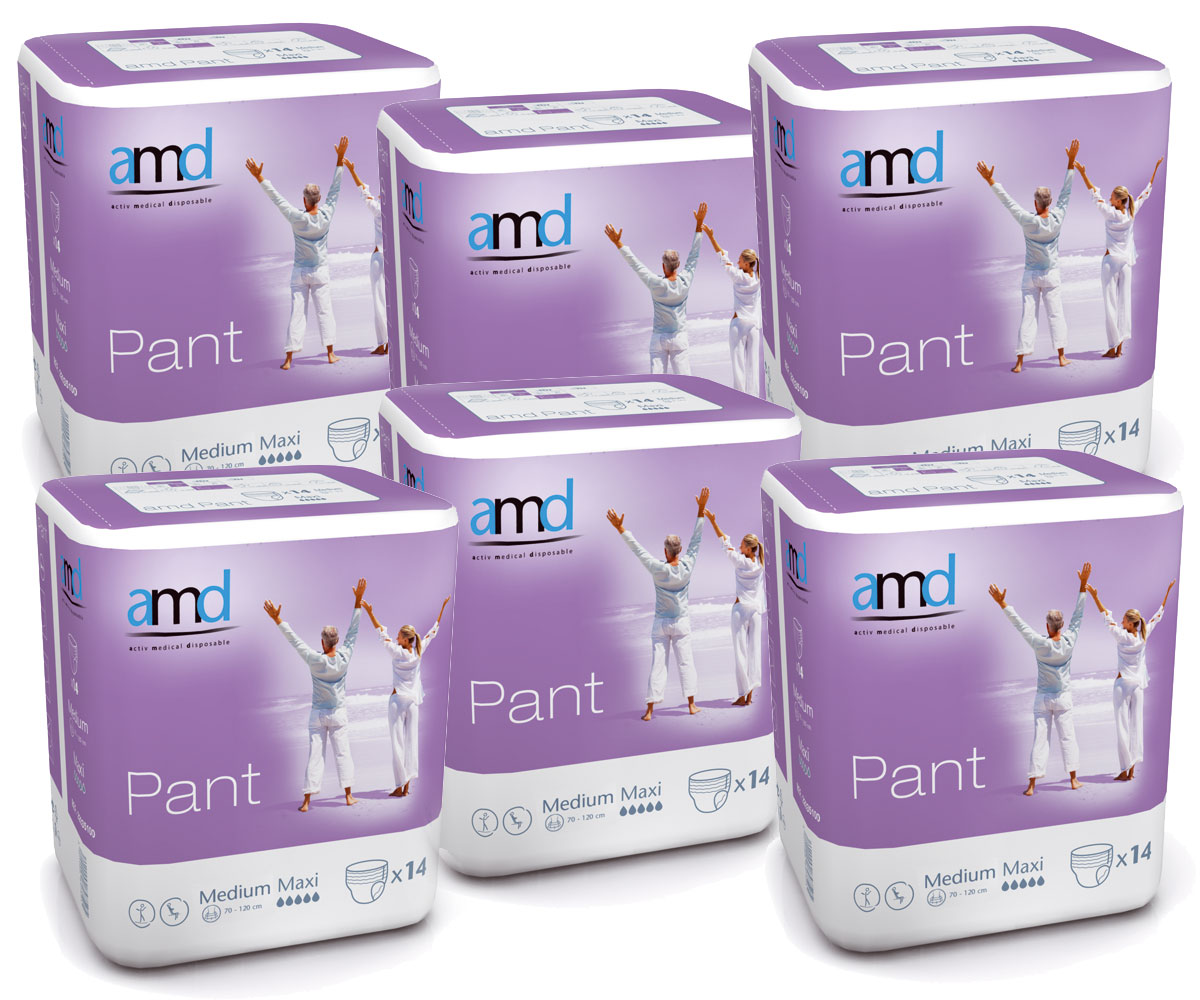 AMD Pant (MAXI) - saugstarke Inkontinenzpants - Gr. Medium (M) - 6x14 St. Karton