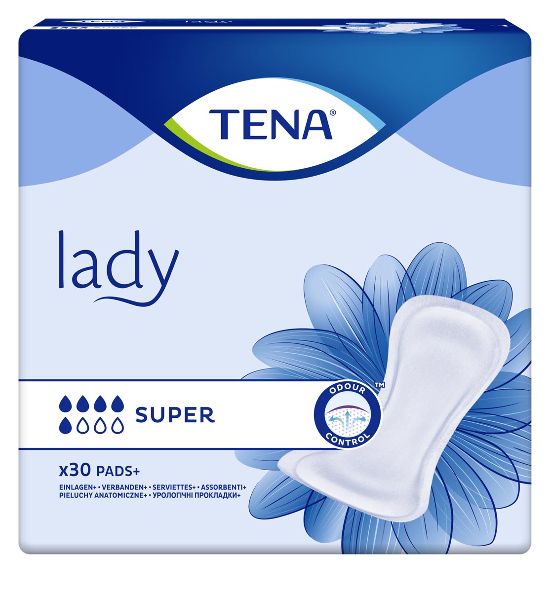 TENA Lady SUPER - Blasenschwäche Einlagen (6x30 Stück)