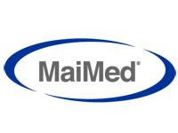 MaiMed ist in grauer Schrift mit einem ovalen, blauen Rahmen dargestellt. Das Design vermittelt einen professionellen Eindruck und könnte für ein medizinisches Unternehmen stehen, das Produkte oder Dienstleistungen anbietet.