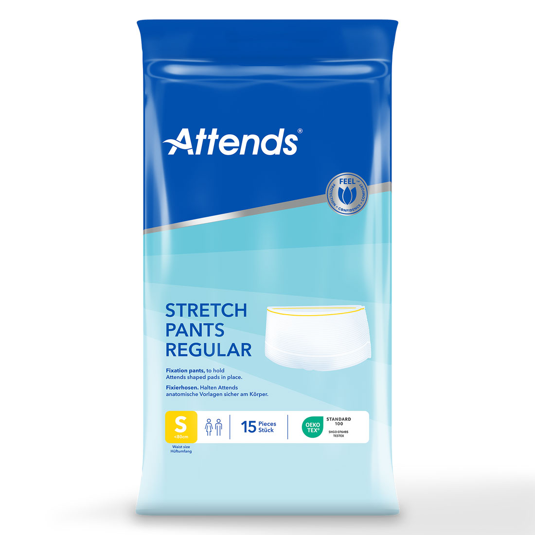 ATTENDS Stretch Pants REGULAR - Netzhosen - 15er Pack - S