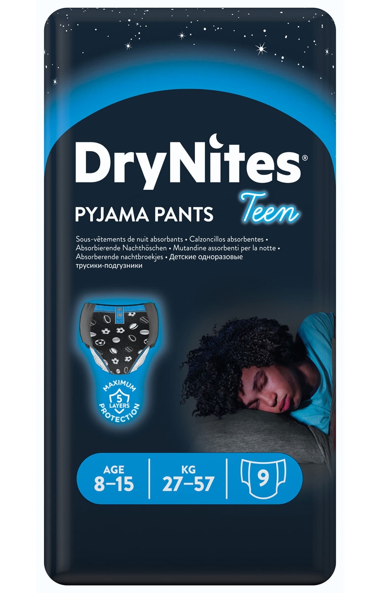Huggies DryNites® Pyjama Pants für JUNGEN von 8-15 Jahre - 9 Stück Packung