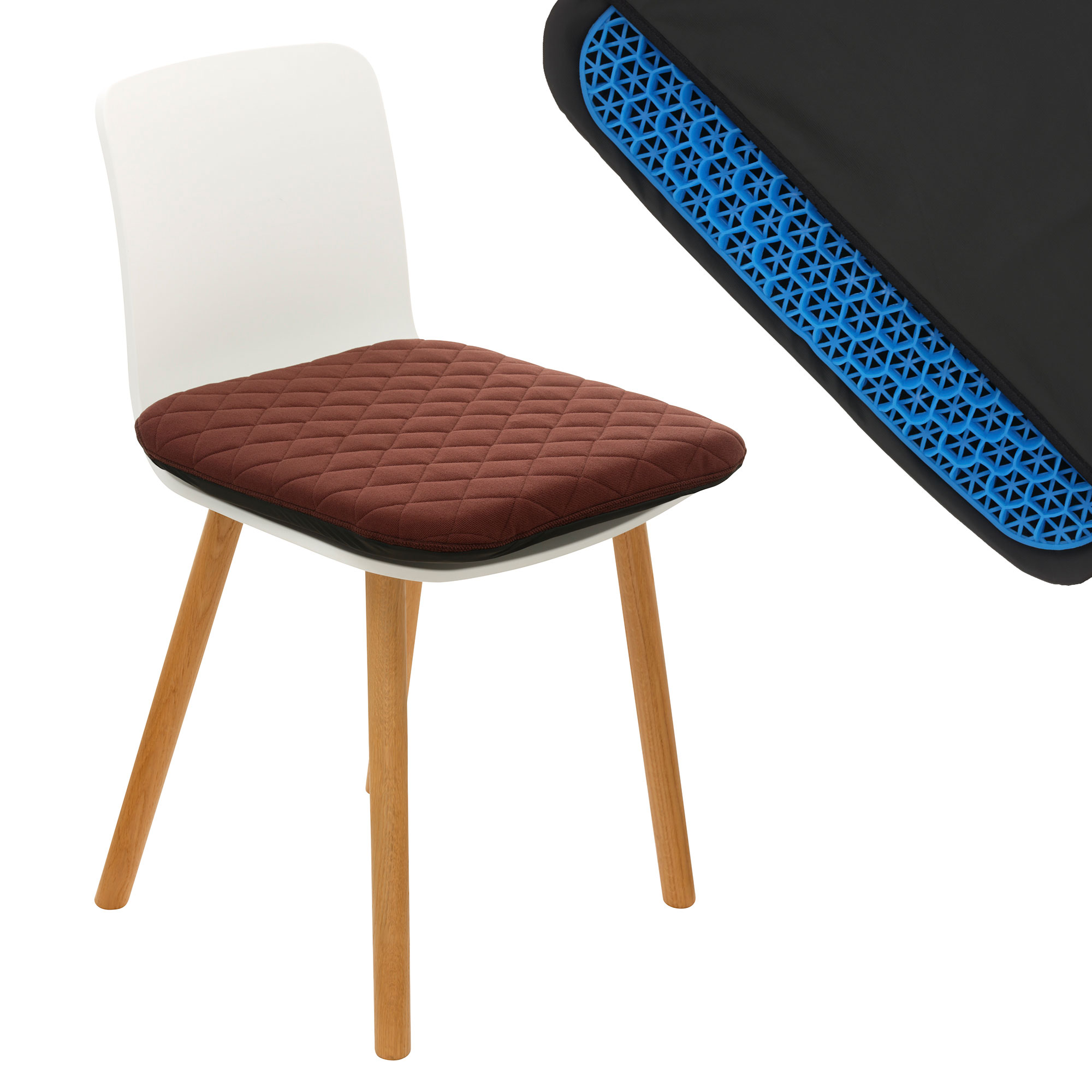 Suprima Inkontinenz Sitzkissen Komfort mit Geleinlage „Mokka“  Suprima Inkontinenz Sitzkissen Komfort mit Geleinlage „Mokka“