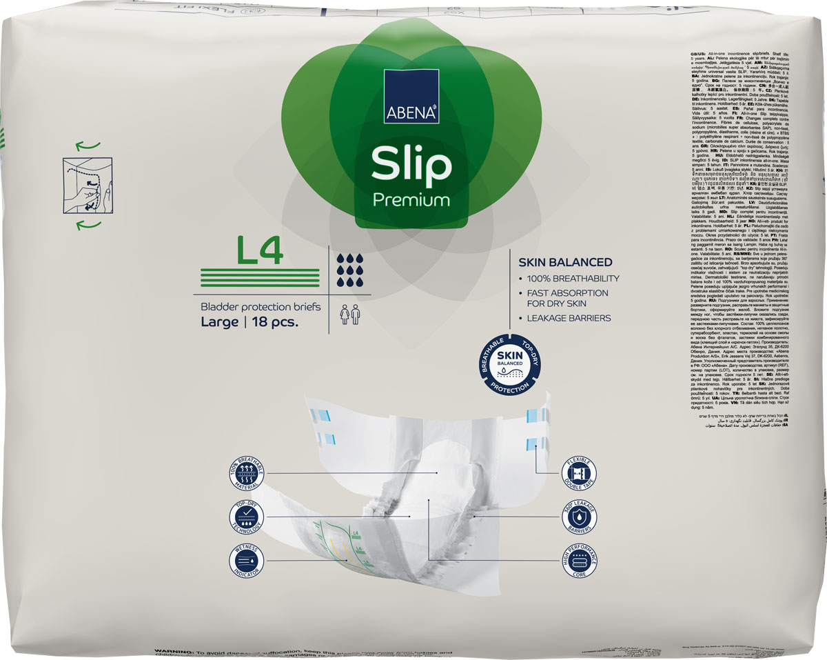 ABENA Slip Premium Gr. L4 - extra saugstarke Windeln  (18 St. Einzelpack)