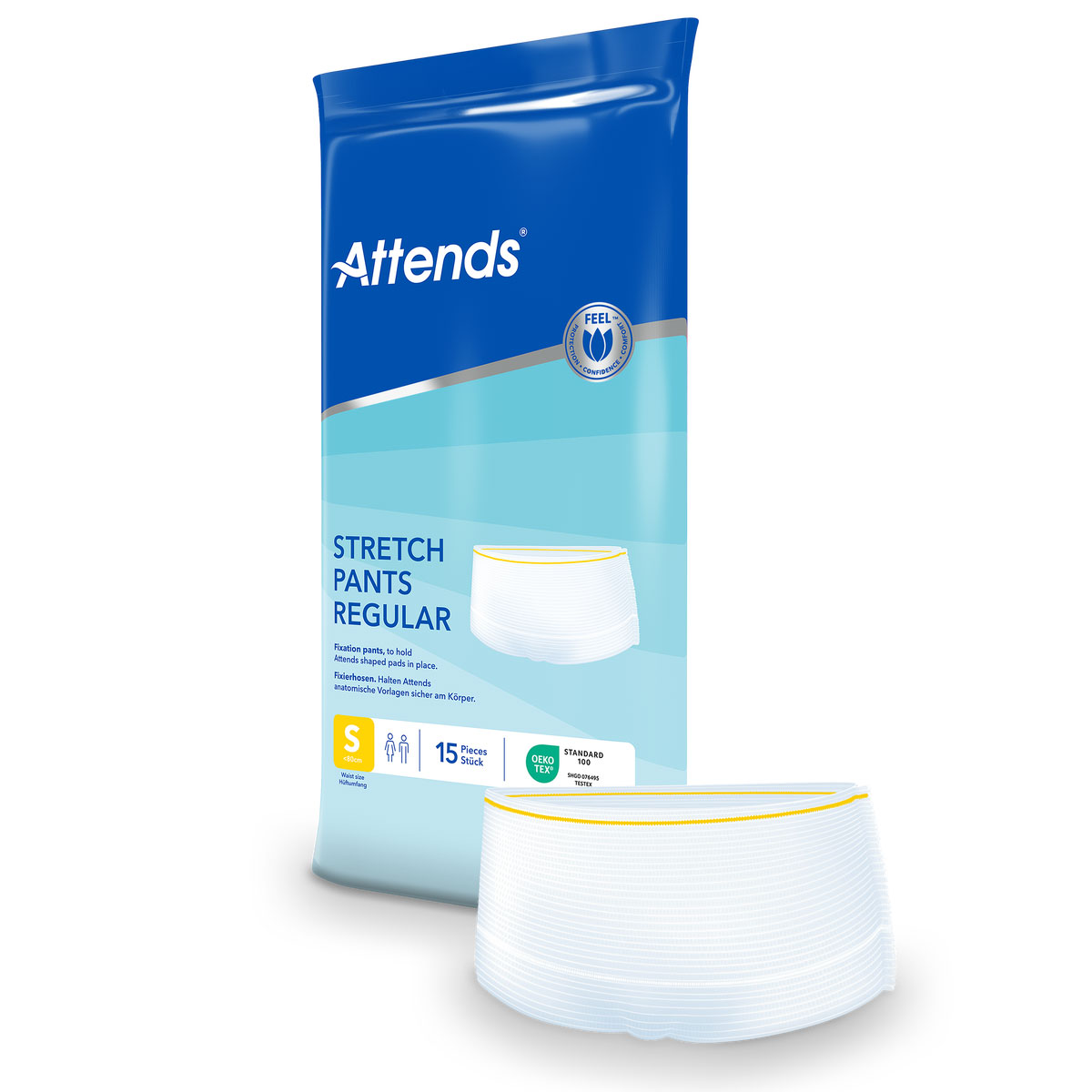 ATTENDS Stretch Pants REGULAR - Netzhosen - 15er Pack - S