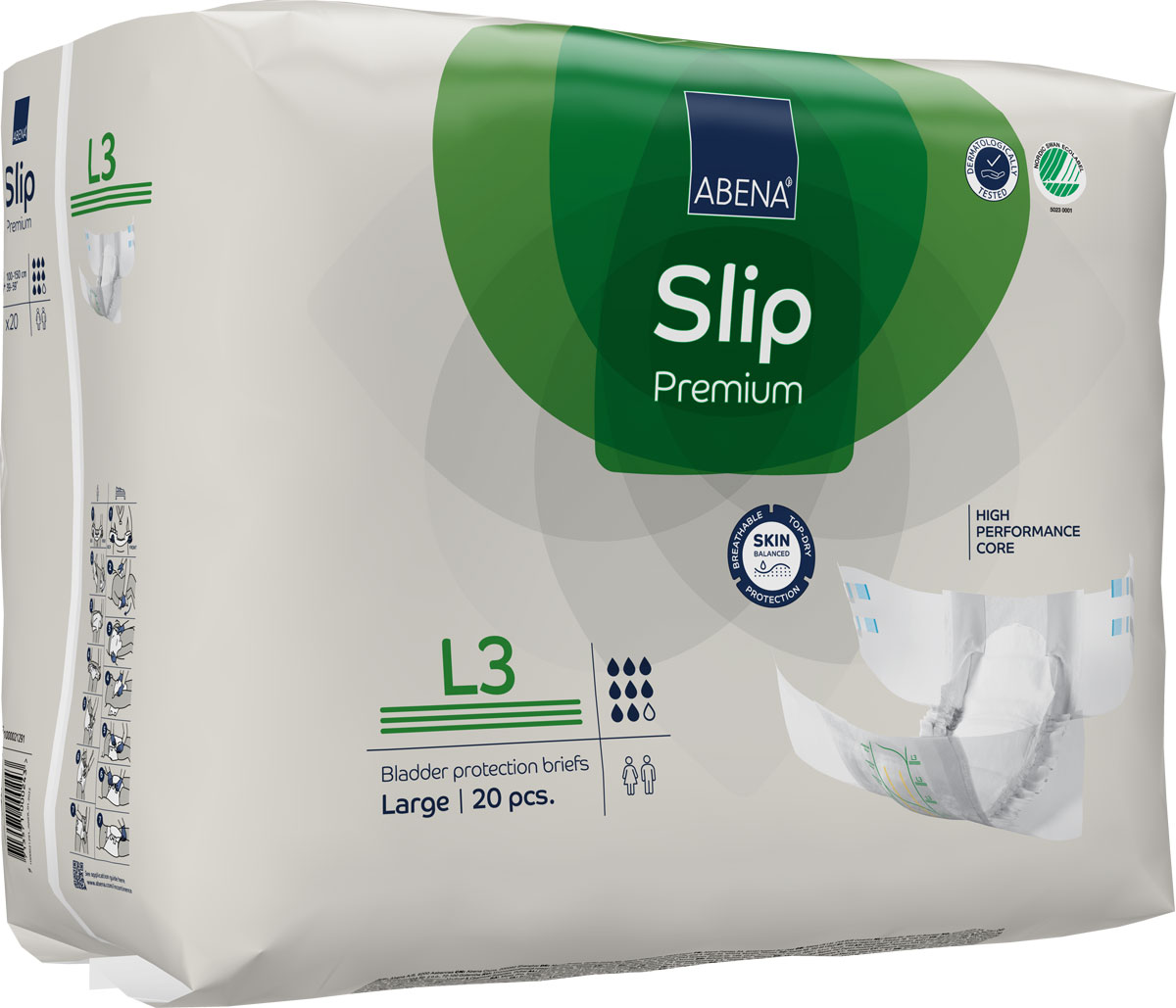 ABENA Slip Premium Gr. L3 - Inkontinenzwindeln  (4x20 Stück)
