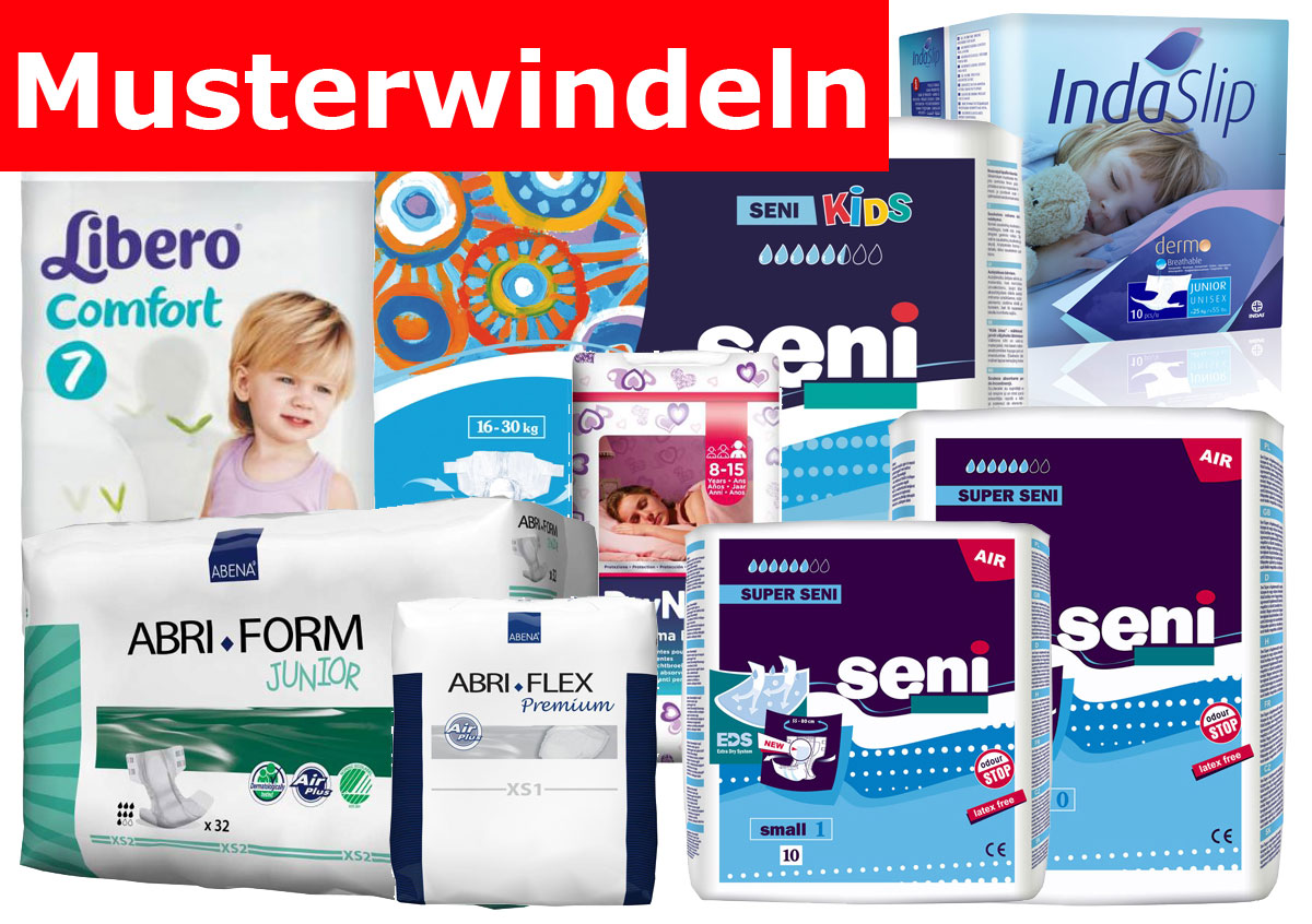 Musterwindeln 10 einzelne Windeln