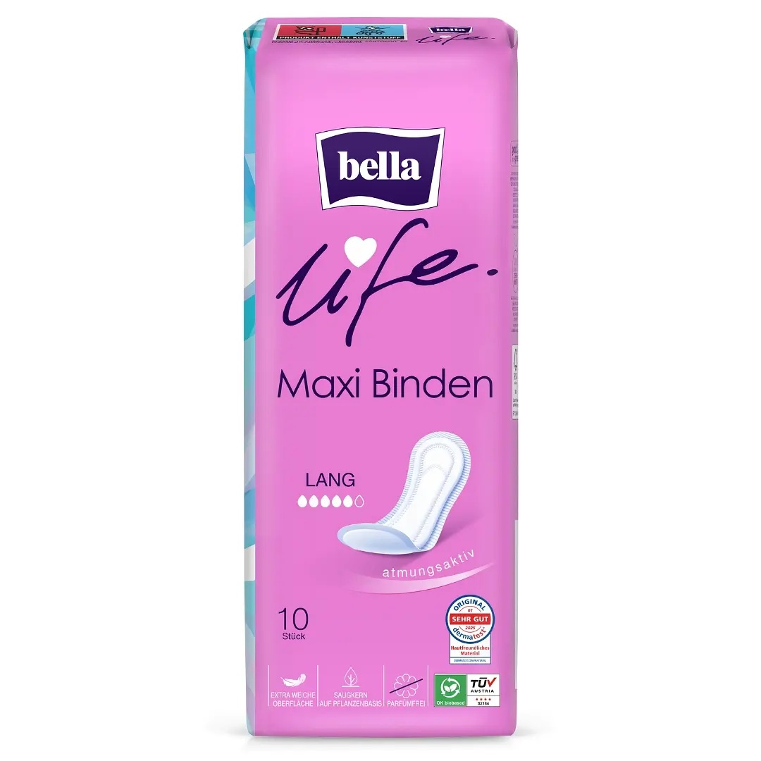 Bella Maxi - klassische Damenbinden - LONG - 10 St. Pack Bella Maxi - klassische Damenbinden - LONG - 10 St. Pack