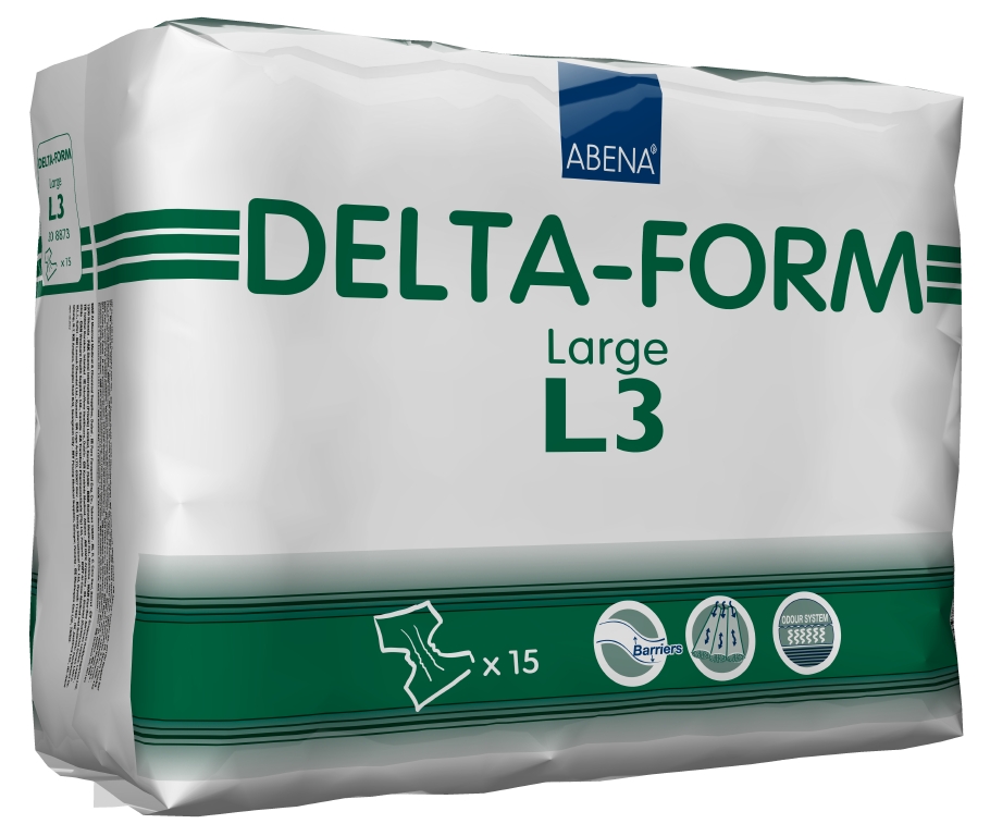 DELTA-Form Gr. Large L3, Inkontinenzwindeln, höchste Saugstärke - 4x15 Stück