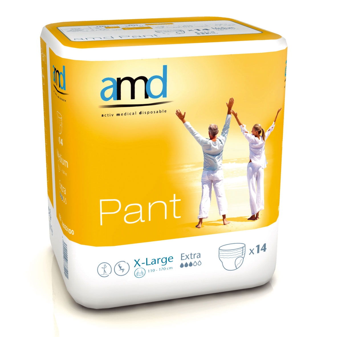 AMD Pant (EXTRA) - Inkontinenzpants - Gr. X-Large (XL) - 14 Stück Beutel