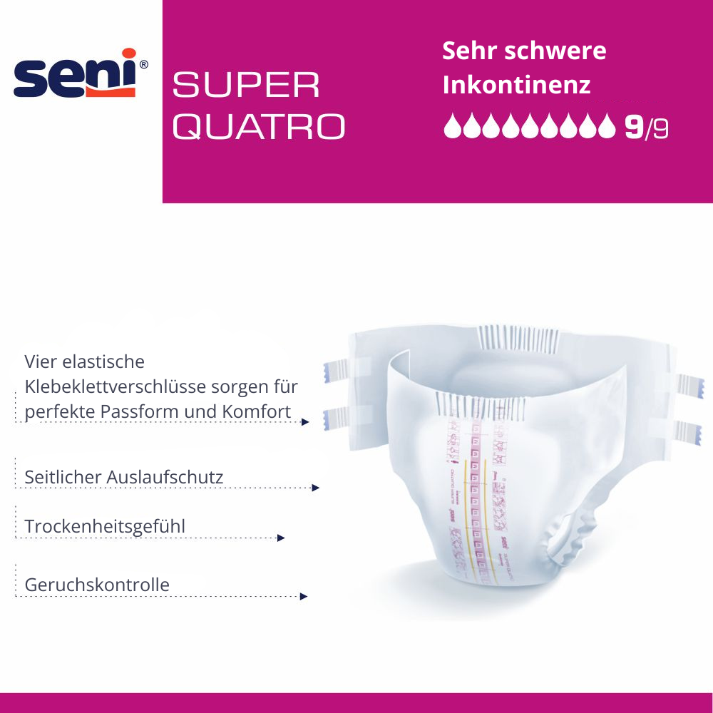 SENI Super QUATRO XXL - Gr. 5 XXL (6x10 St. Karton)