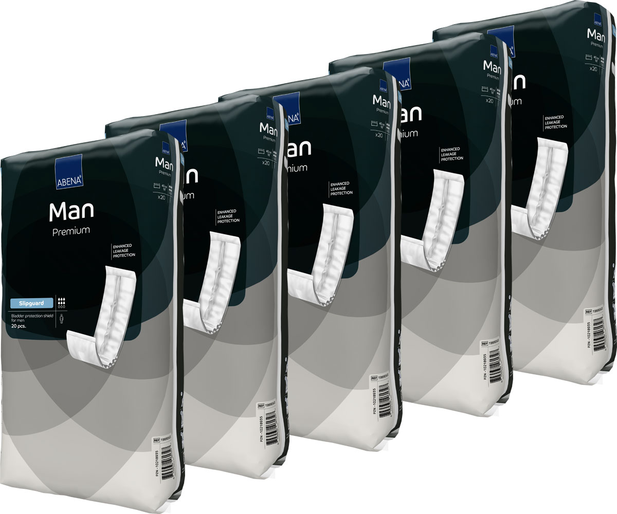 ABENA MAN SLIPGUARD Premium Herrenvorlagen - 900ml (5x20 Stück)