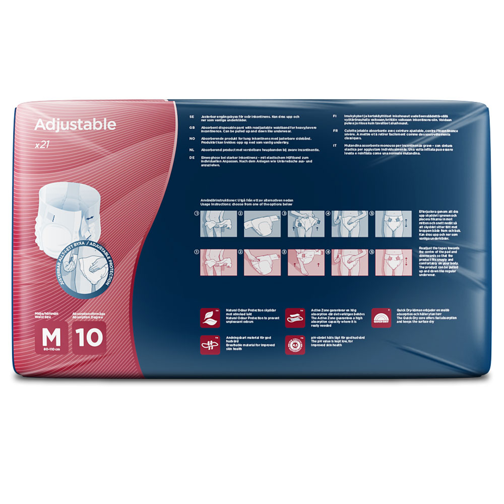 ATTENDS Adjustable 10 Medium (M), flexibler Hüftbund - 21 Stück Einzelpack