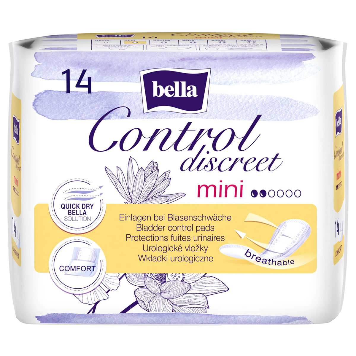 Bella Control Discreet - MINI - Hygieneeinlagen - 6x14 Stück