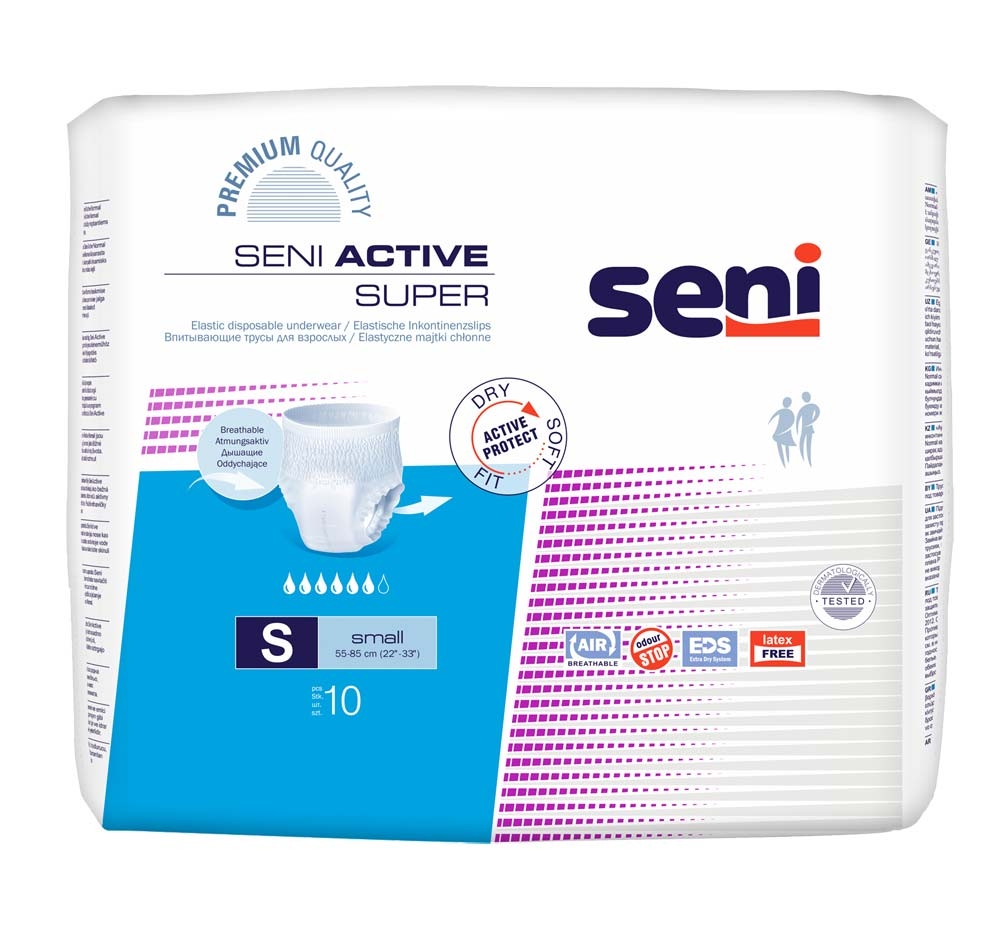 SENI Active SUPER - Inkontinenzslip SMALL (8x10) 80 Stück