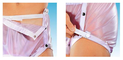 Suprima PVC-Slip - knöpfbar mit verstellbaren Beingummi - für Frauen & Männer - No. 1252 softgelb S