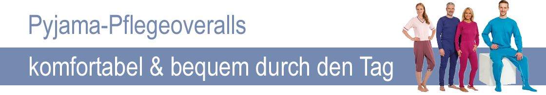 Overalls und Schlafanzüge für Pflegebedürftige Pflegeoveralls