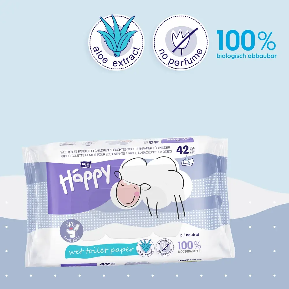 Bella Happy - feuchtes Toilettenpapier Sensitive - 42 Tücher