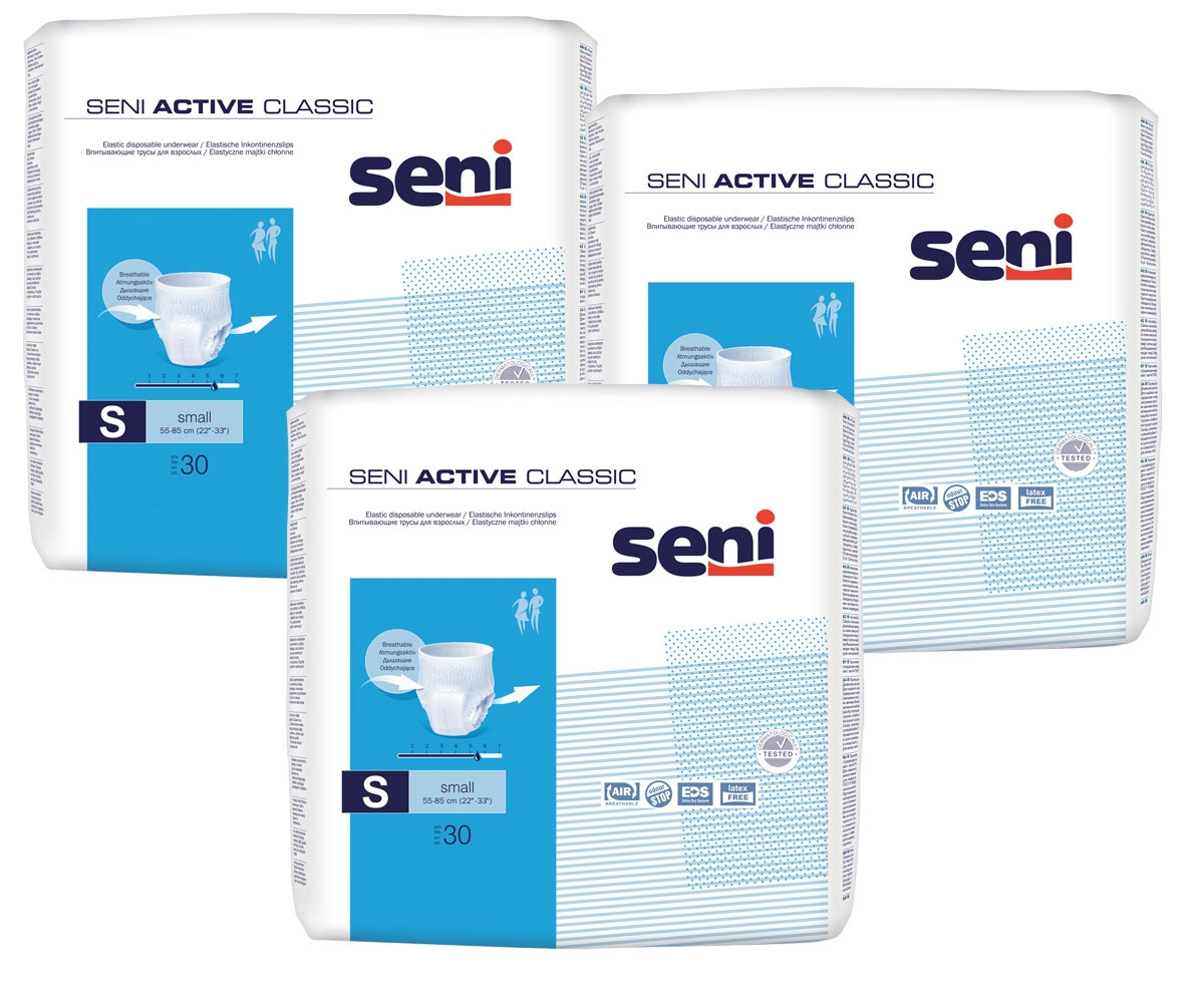 SENI Active CLASSIC Inkontinenzslip Gr. SMALL (3x30 St. Karton)