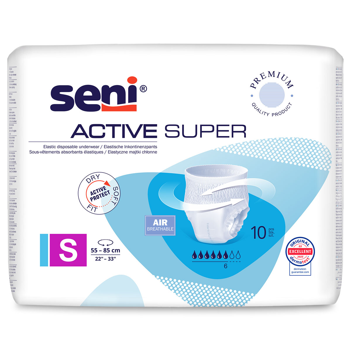 SENI Active SUPER - Inkontinenzslip SMALL 10 Stück Einzelpack
