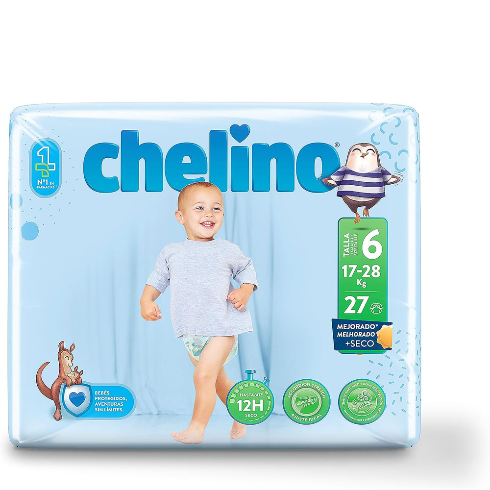 Chelino Design- Windeln (T6) EXTRA LARGE 17-28kg 27 Stück Einzelpack
